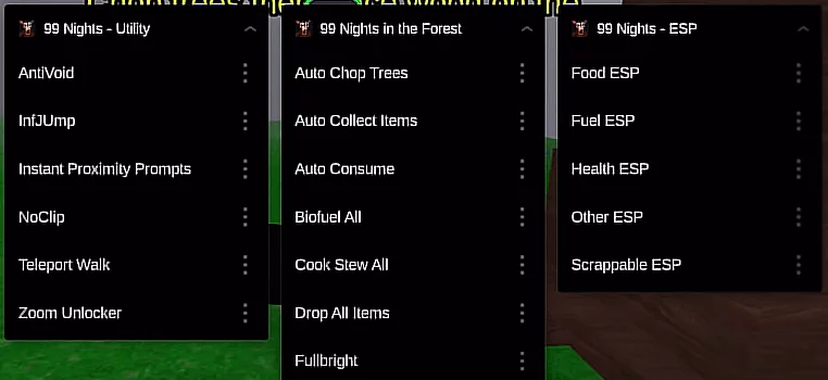 99 Nights in the Forest Script - Auto Collect Trees, Auto Collect Items and More